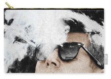 John F Kennedy Cigar And Sunglasses 2 Large - Carry-All Pouch Carry-All Pouch Pixels Medium (9.5" x 6")  