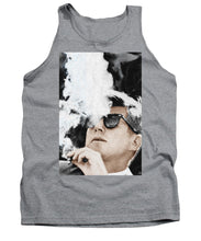 John F Kennedy Cigar And Sunglasses 2 Large - Tank Top Tank Top Pixels Heather Small 