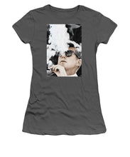 John F Kennedy Cigar And Sunglasses 2 Large - Women's T-Shirt (Athletic Fit) Women's T-Shirt (Athletic Fit) Pixels Charcoal Small 
