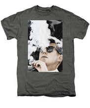 John F Kennedy Cigar And Sunglasses 2 Large - Men's Premium T-Shirt Men's Premium T-Shirt Pixels Platinum Heather Small 