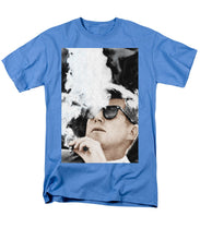 John F Kennedy Cigar And Sunglasses 2 Large - Men's T-Shirt  (Regular Fit) Men's T-Shirt (Regular Fit) Pixels Carolina Blue Small 
