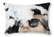 John F Kennedy Cigar And Sunglasses 2 Large - Throw Pillow Throw Pillow Pixels 20" x 14" No 