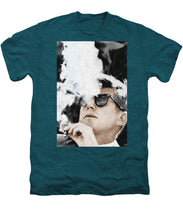 John F Kennedy Cigar And Sunglasses 2 Large - Men's Premium T-Shirt Men's Premium T-Shirt Pixels   