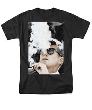 John F Kennedy Cigar And Sunglasses 2 Large - Men's T-Shirt  (Regular Fit) Men's T-Shirt (Regular Fit) Pixels Black Small 
