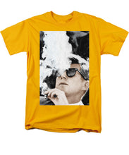 John F Kennedy Cigar And Sunglasses 2 Large - Men's T-Shirt  (Regular Fit) Men's T-Shirt (Regular Fit) Pixels Gold Small 