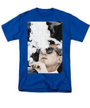 John F Kennedy Cigar And Sunglasses 2 Large - Men's T-Shirt  (Regular Fit) Men's T-Shirt (Regular Fit) Pixels Royal Small 
