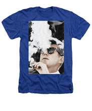 John F Kennedy Cigar And Sunglasses 2 Large - Heathers T-Shirt Heathers T-Shirt Pixels Royal Small 