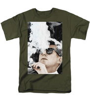 John F Kennedy Cigar And Sunglasses 2 Large - Men's T-Shirt  (Regular Fit) Men's T-Shirt (Regular Fit) Pixels Military Green Small 