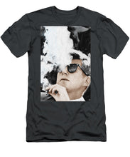 John F Kennedy Cigar And Sunglasses 2 Large - Men's T-Shirt (Athletic Fit) Men's T-Shirt (Athletic Fit) Pixels Charcoal Small 