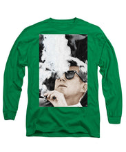 John F Kennedy Cigar And Sunglasses 2 Large - Long Sleeve T-Shirt Long Sleeve T-Shirt Pixels Kelly Green Small 