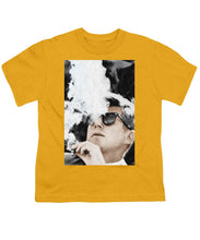 John F Kennedy Cigar And Sunglasses 2 Large - Youth T-Shirt Youth T-Shirt Pixels Gold Small 