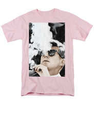 John F Kennedy Cigar And Sunglasses 2 Large - Men's T-Shirt  (Regular Fit) Men's T-Shirt (Regular Fit) Pixels Pink Small 