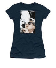 John F Kennedy Cigar And Sunglasses 2 Large - Women's T-Shirt (Athletic Fit) Women's T-Shirt (Athletic Fit) Pixels   