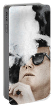 John F Kennedy Cigar And Sunglasses 2 Large - Portable Battery Charger Portable Battery Charger Pixels Medium (5200 mAh)  