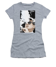 John F Kennedy Cigar And Sunglasses 2 Large - Women's T-Shirt (Athletic Fit) Women's T-Shirt (Athletic Fit) Pixels Heather Small 