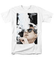 John F Kennedy Cigar And Sunglasses 2 Large - Men's T-Shirt  (Regular Fit) Men's T-Shirt (Regular Fit) Pixels White Small 
