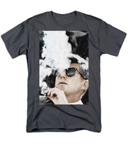 John F Kennedy Cigar And Sunglasses 2 Large - Men's T-Shirt  (Regular Fit) Men's T-Shirt (Regular Fit) Pixels Charcoal Small 
