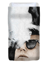 John F Kennedy Cigar And Sunglasses 2 Large - Duvet Cover Duvet Cover Pixels Twin  