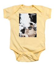 John F Kennedy Cigar And Sunglasses 2 Large - Baby Onesie Baby Onesie Pixels Soft Yellow Small 