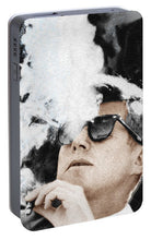 John F Kennedy Cigar And Sunglasses 2 Large - Portable Battery Charger Portable Battery Charger Pixels Large (7800 mAh)  