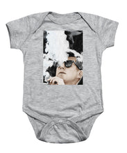 John F Kennedy Cigar And Sunglasses 2 Large - Baby Onesie Baby Onesie Pixels Heather Small 