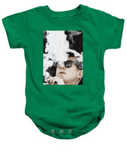 John F Kennedy Cigar And Sunglasses 2 Large - Baby Onesie Baby Onesie Pixels Kelly Green Small 