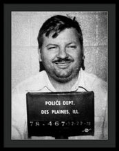 John Wayne Gacy Mug Shot 1980 Black And White - Framed Print