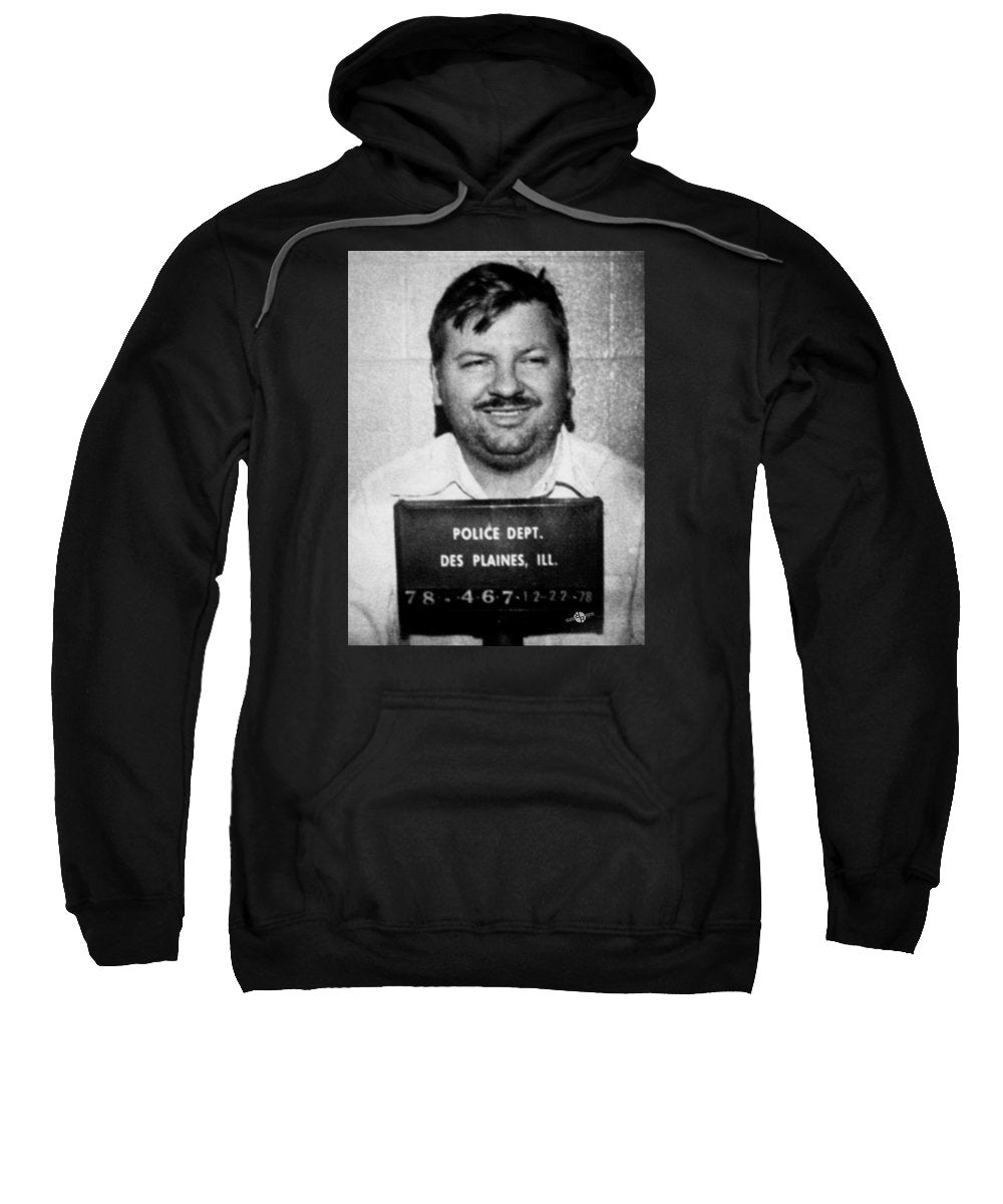 John Wayne Gacy Mug Shot 1980 Black And White - Sweatshirt