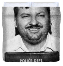 John Wayne Gacy Mug Shot 1980 Black And White - Duvet Cover