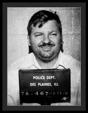 John Wayne Gacy Mug Shot 1980 Black And White - Framed Print