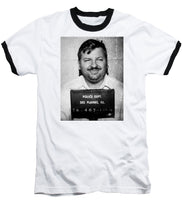 John Wayne Gacy Mug Shot 1980 Black And White - Baseball T-Shirt