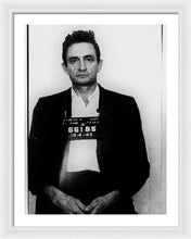 Johnny Cash Mug Shot Country Music Fan Mugshot - Framed Print
