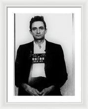 Johnny Cash Mug Shot Country Music Fan Mugshot - Framed Print