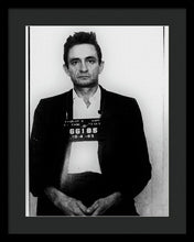 Johnny Cash Mug Shot Country Music Fan Mugshot - Framed Print