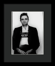 Johnny Cash Mug Shot Country Music Fan Mugshot - Framed Print