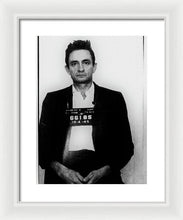 Johnny Cash Mug Shot Country Music Fan Mugshot - Framed Print