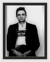 Johnny Cash Mug Shot Country Music Fan Mugshot - Framed Print