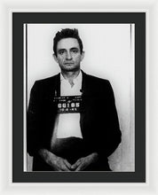 Johnny Cash Mug Shot Country Music Fan Mugshot - Framed Print