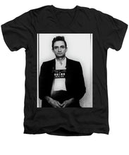 Johnny Cash Mug Shot Country Music Fan Mugshot - Men's V-Neck T-Shirt