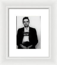 Johnny Cash Mug Shot Country Music Fan Mugshot - Framed Print