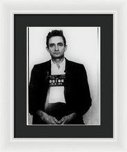 Johnny Cash Mug Shot Country Music Fan Mugshot - Framed Print