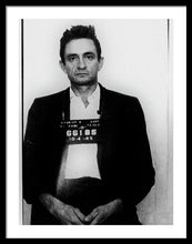 Johnny Cash Mug Shot Country Music Fan Mugshot - Framed Print