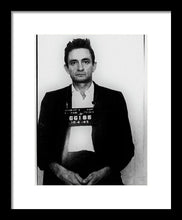 Johnny Cash Mug Shot Country Music Fan Mugshot - Framed Print