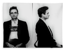 Johnny Cash Mug Shot Music Lover Fan Mugshot - Blanket