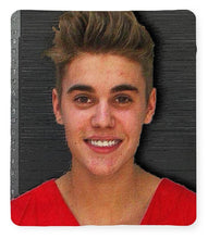 Justin Bieber Mug Shot Painting 2014 - Blanket
