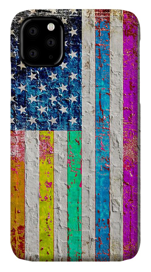 LGBTQ LGBT Gay Pride American Flag - Phone Case