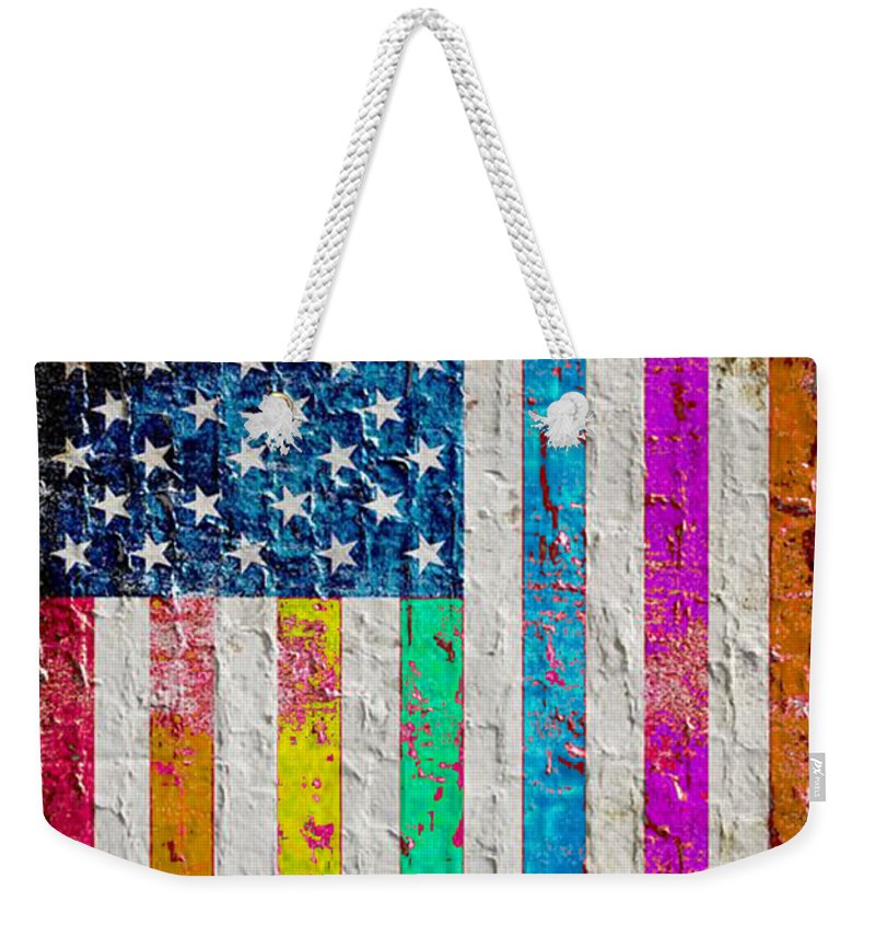 LGBTQ LGBT Gay Pride American Flag - Weekender Tote Bag