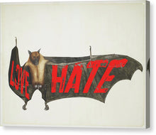 Love Hate Bat - Canvas Print
