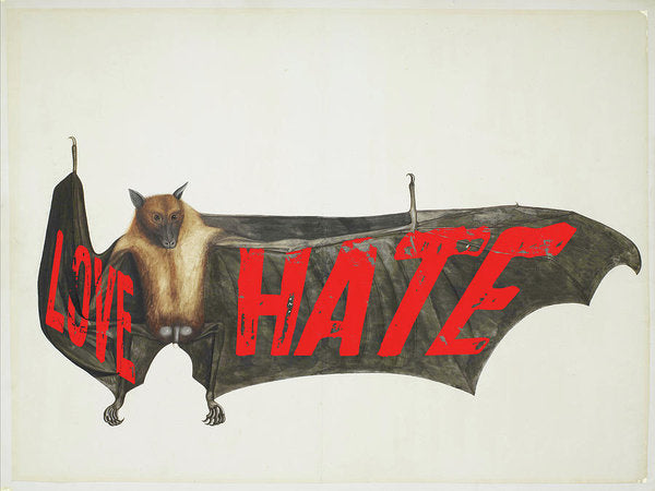 Love Hate Bat - Art Print