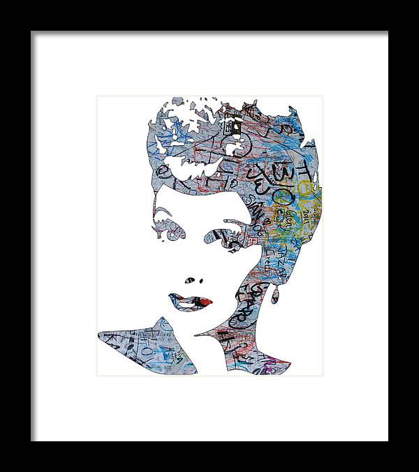 Lucille Ball I Love Lucy Graffiti - Framed Print